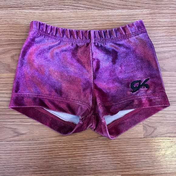 SOLD GK Velvet Gymnastics Shorts - Picture 1 of 2